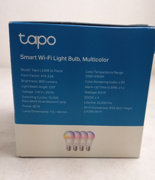 TP-Link Tapo Smart Light Bulbs, 16M Colors RGBW, Dimmable, Compatible with Al