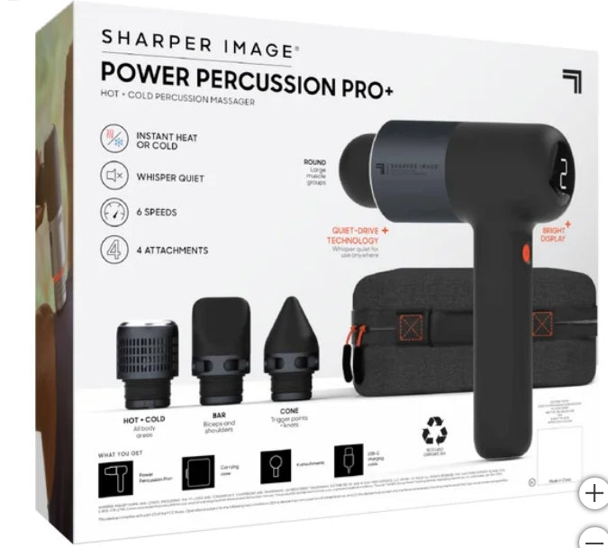 Sharper Image Power Percussion Pro+ Hot + Cold Percussion Massager